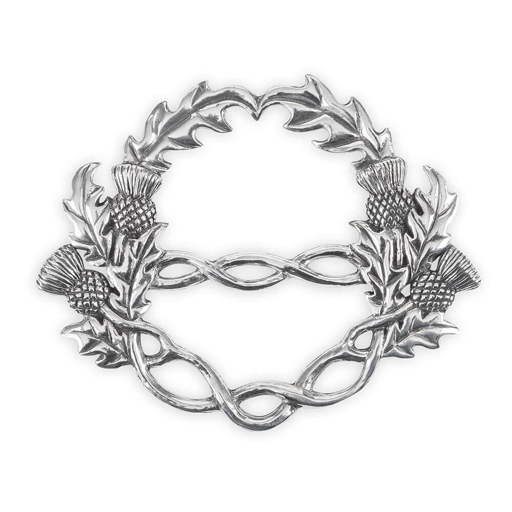 4426 A E Williams Scarf Ring Luxury Fine Pewter Round Handmade Scottish